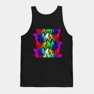 Watercolor splatter effect, neon colors Tank Top